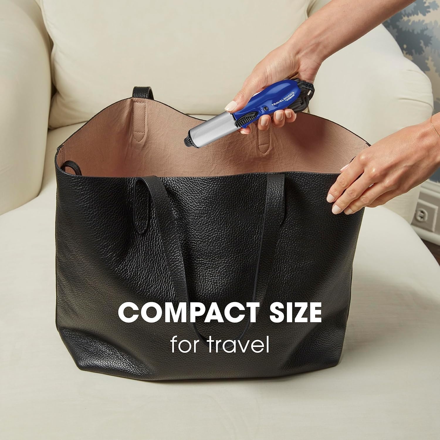 image:imageConair Travel Curling Iron Mini 1 Inch Ceramic Curling Iron in White by Travel SmartBlue