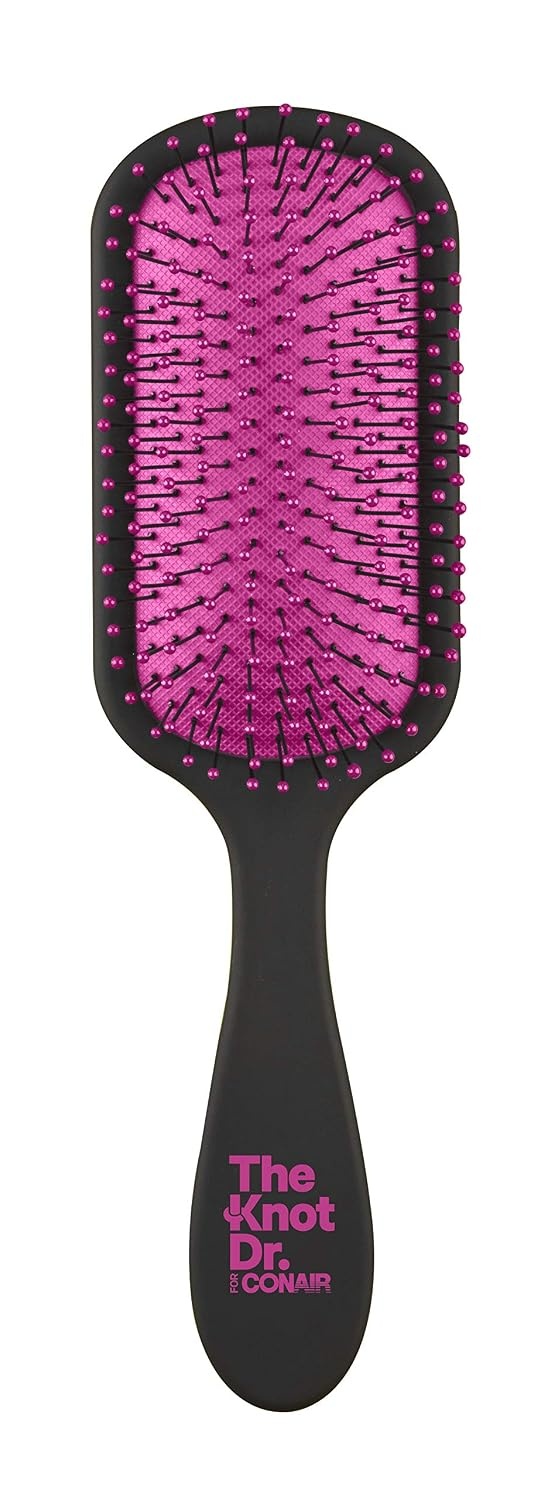 image:imageThe Knot Dr hair brush by Conair Detangling hair brush Removes Knots and Tangles in wet or dry Hair hair brushes for women PinkBlack