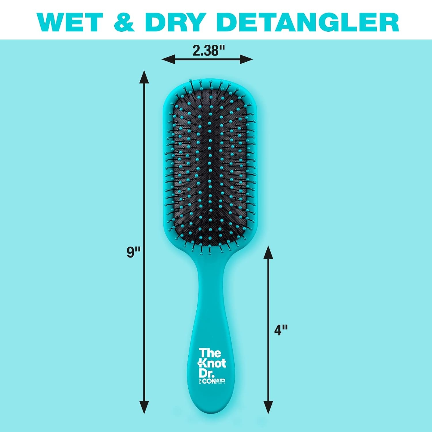 image:imageThe Knot Dr hair brush by Conair Detangling hair brush Removes Knots and Tangles in wet or dry Hair hair brushes for women PinkCoral Blue