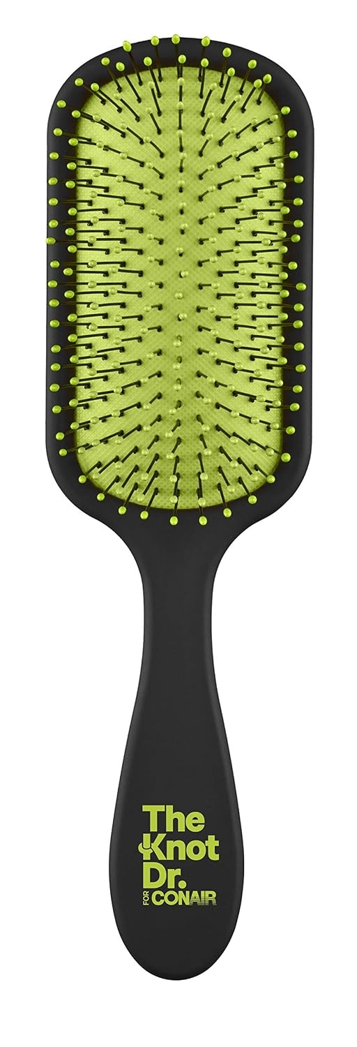 image:imageThe Knot Dr hair brush by Conair Detangling hair brush Removes Knots and Tangles in wet or dry Hair hair brushes for women PinkGreen