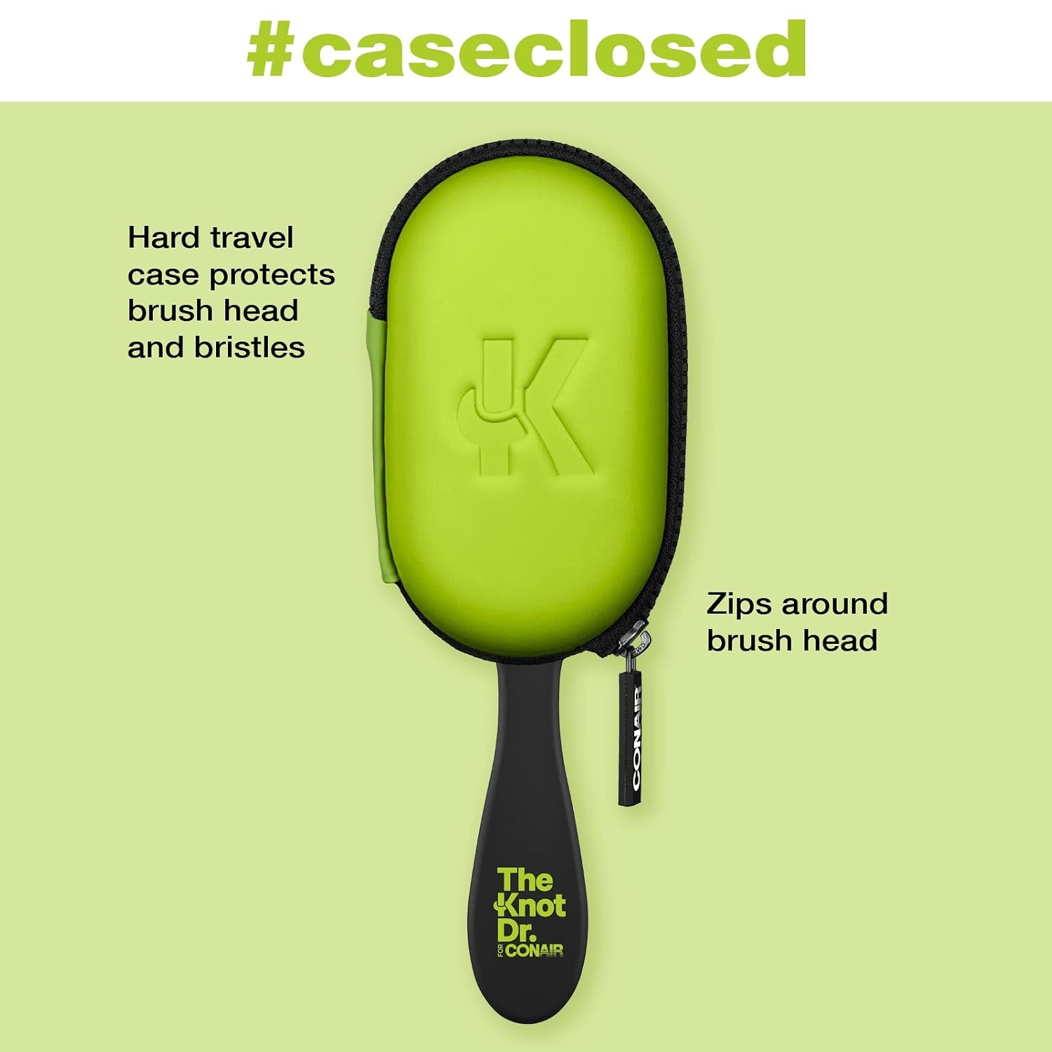 image:imageThe Knot Dr hair brush by Conair Detangling hair brush Removes Knots and Tangles in wet or dry Hair hair brushes for women PinkGreen