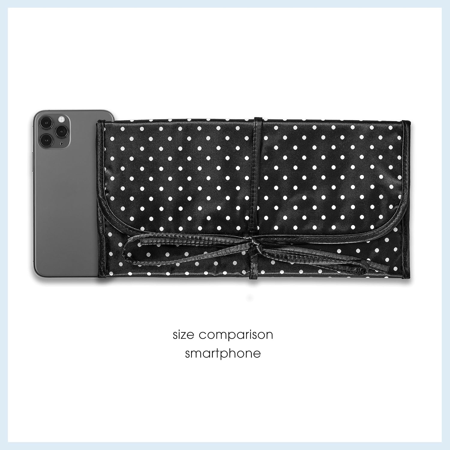 image:imageTravel Smart by Conair Jewelry Roll Bag BlackWhiteBlackWhite
