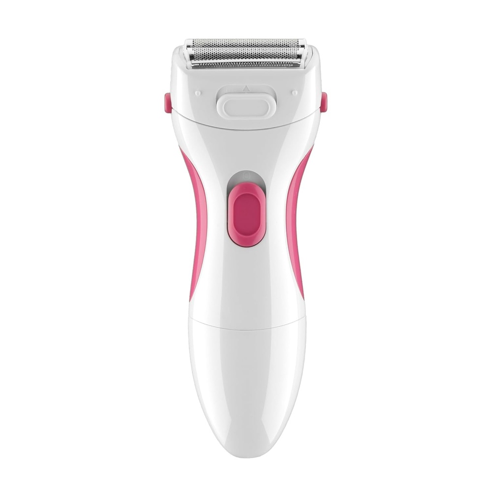 image:imageConair Body and Facial Hair Removal for Women Cordless Electric Dual Foil Shaver amp Trimmer Perfect for Face EarNose Eyebrows Legs and Bikini LinesWhitePink