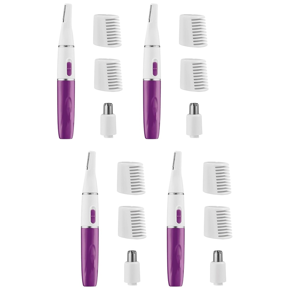image:imageConair GIRLBOMB Allin1 Facial Hair Trimmer for Women  9 Piece Kit with 2 Dermablades  Perfect for Face EarNose and Eyebrows  BatteryPoweredWhite