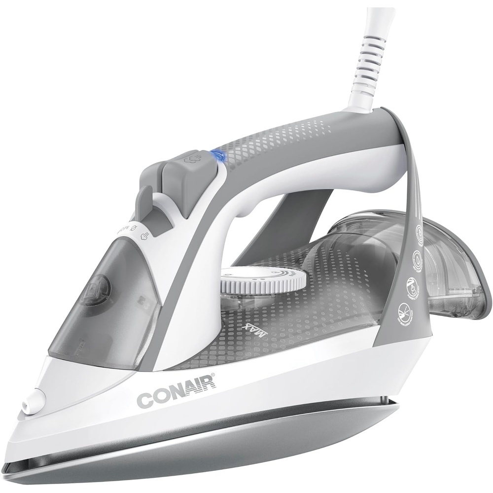 image:imageConair GlideLite Professional Iron Steam Iron for Clothes Simple OneTemp Technology FrictionFree Easy Glide SoleplateCompact Size