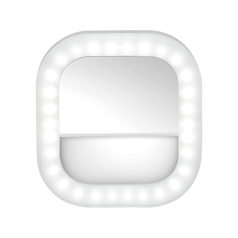 image:imageConair Lighted Makeup Mirror for Phone Selfie Ring Light and Vanity Mirror Battery Operated White118L x 43W