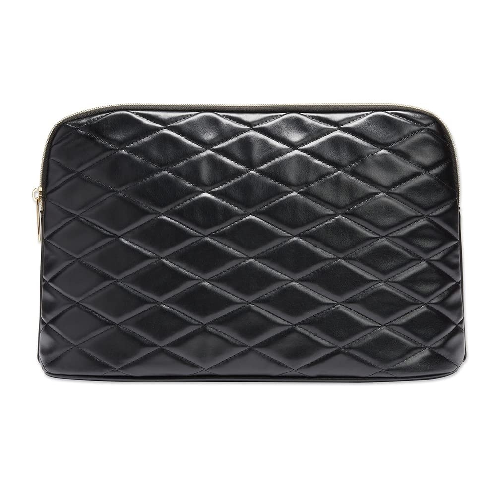 image:imageConair Makeup Bag Cosmetic Bag Great for Makeup Brushes or Cosmetics Perfect Size for Tote Bag or CarryOn Organizer Shape in Black Diamond Quilt PatternClutch