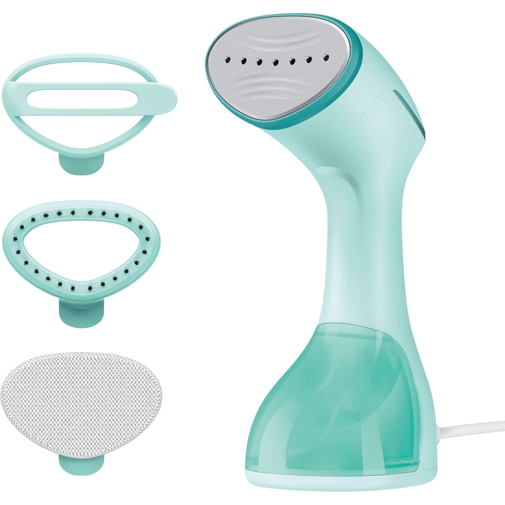 image:imageConair Power Steam Garment Steamer Clothes Steamer Handheld with Ceramic Soleplate Clothing Steamer 35Second HeatUp 15Minute Steam Fabric Attachments Mint Green