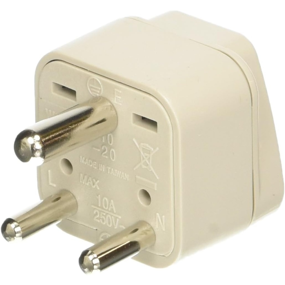 image:imageConair Travel Grounded Plug Adapter Universal Plug Adapters for Worldwide Travel by Travel Smart North America South America Japan amp CaribbeanIndia Hong Kong Parts of South Africa Singapore Large