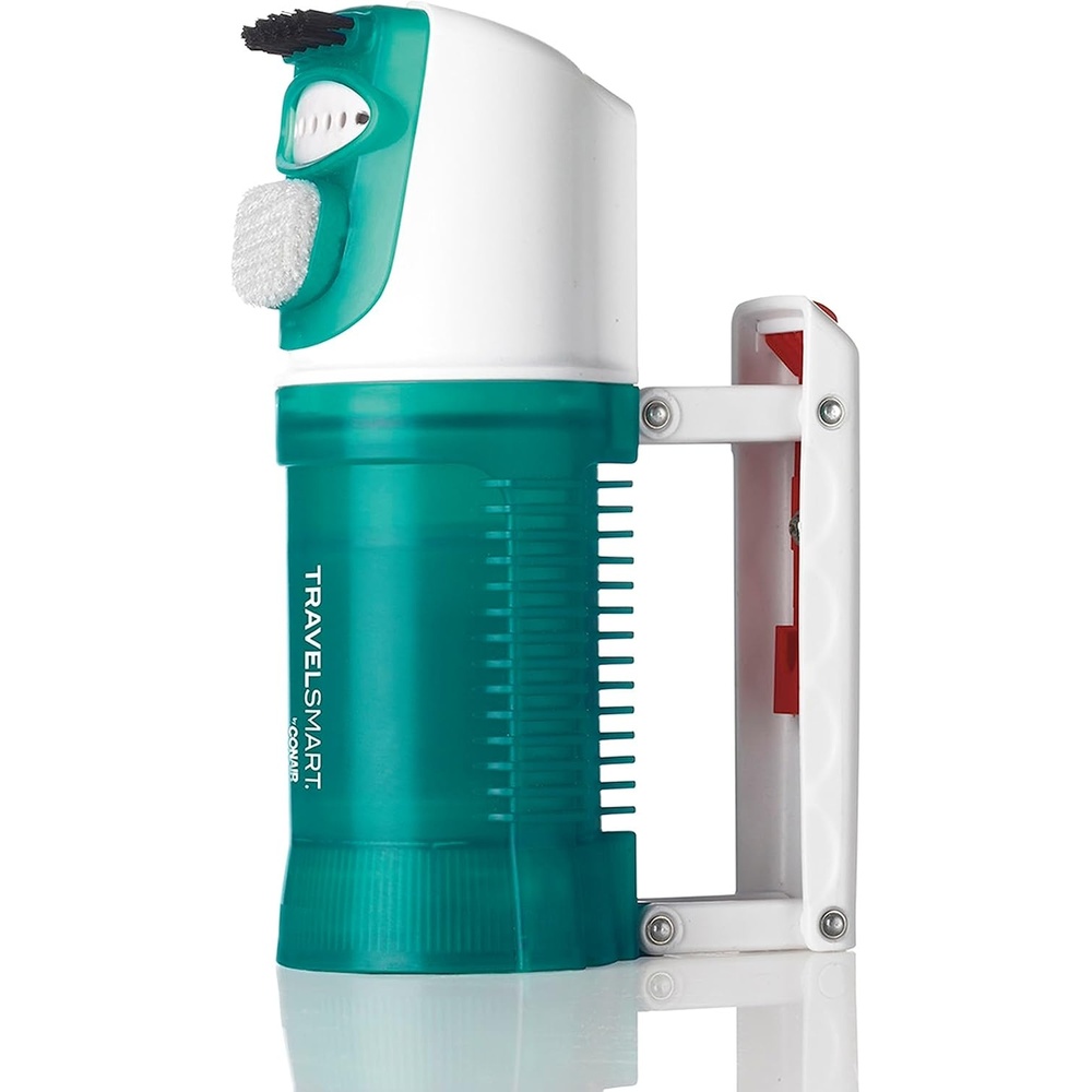 image:imageConair Travel Steamer for Clothes  Mini Garment Steamer Fabric Steamer in Green by Travel Smart  Packable in Carry On Luggage  Dual Voltage