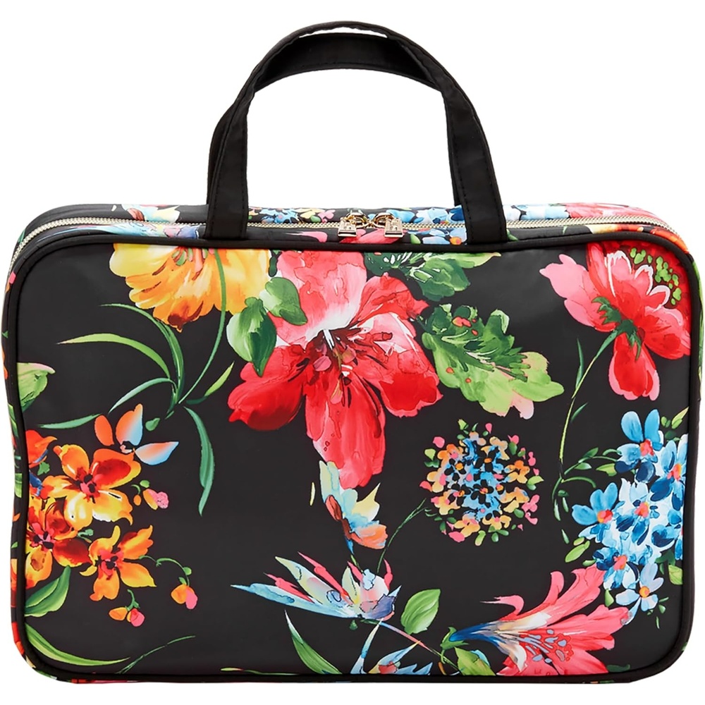 image:imageConair Travel Toiletry Bag Makeup Bag Cosmetic Bag Travel Makeup BagBlack Floral