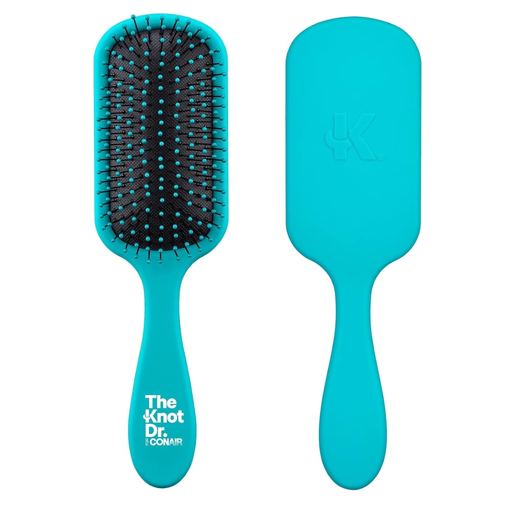 image:imageThe Knot Dr hair brush by Conair Detangling hair brush Removes Knots and Tangles in wet or dry Hair hair brushes for women PinkCoral Blue