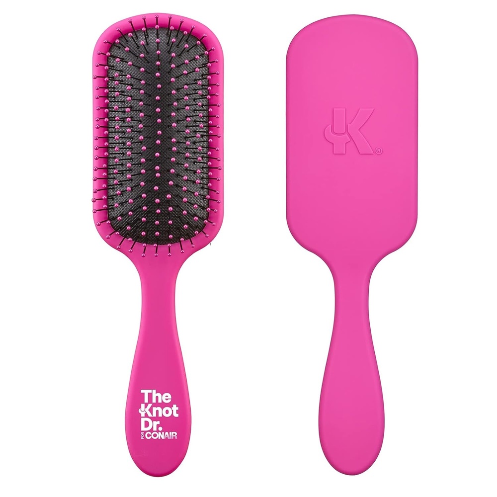 image:imageThe Knot Dr hair brush by Conair Detangling hair brush Removes Knots and Tangles in wet or dry Hair hair brushes for women PinkHot Pink