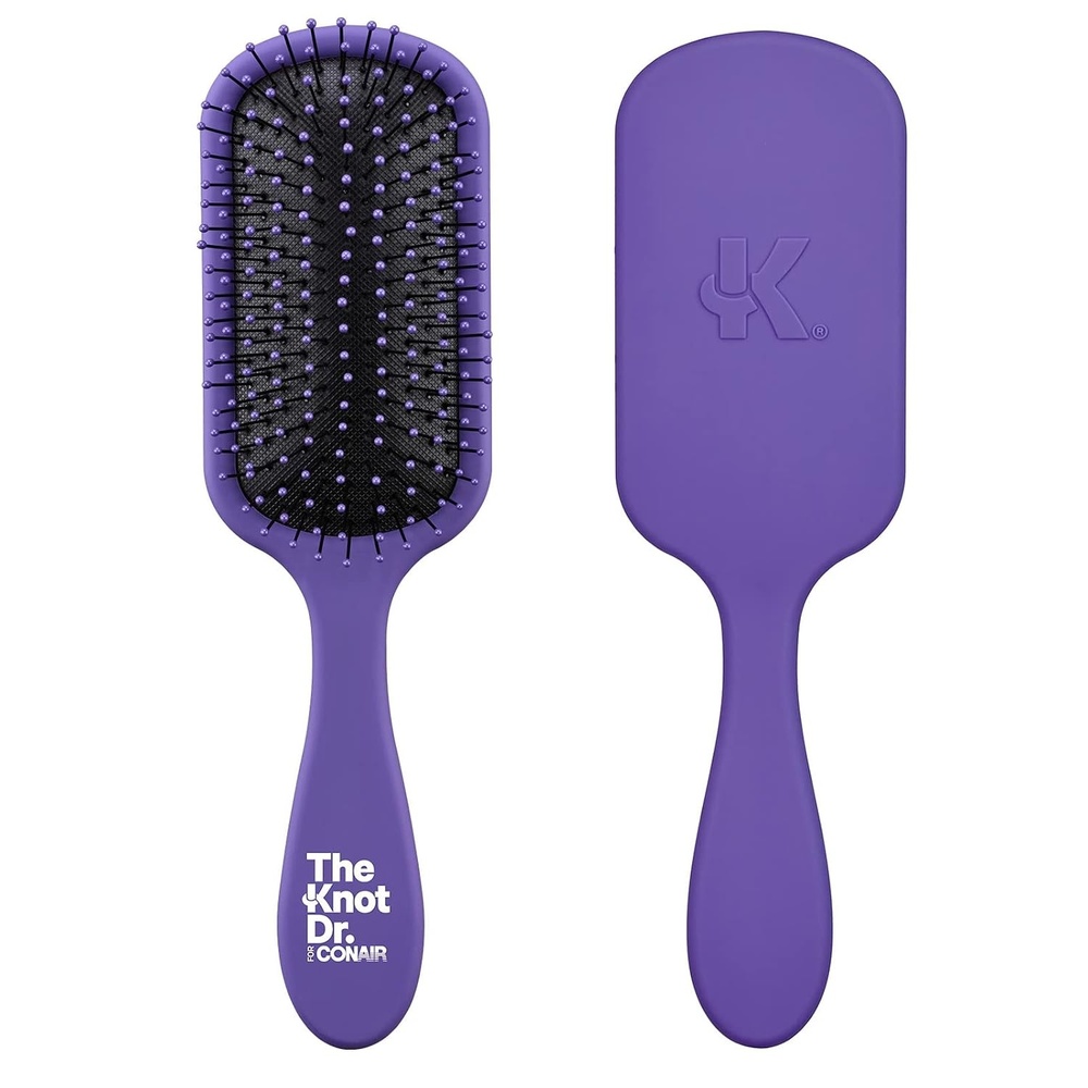 image:imageThe Knot Dr hair brush by Conair Detangling hair brush Removes Knots and Tangles in wet or dry Hair hair brushes for women PinkPurple