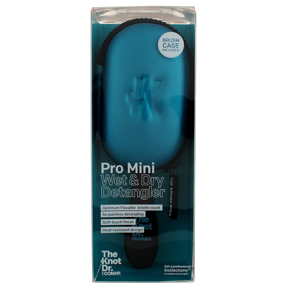image:imageThe Knot Dr hair brush by Conair Detangling hair brush Travel Brush wet brush Removes Knots and Tangles in wet or dry hair PinkBlue Mini