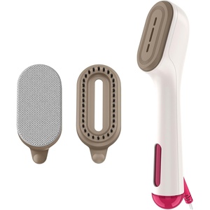 Conair 2-in-1 Steam & Iron Garment Wand with 25 Second Heat-up, Handheld Steamer with Ceramic Soleplate and 12 Minutes Steam Time, Portable Travel Clothes Steamer for Wrinkles, Butter/Berry, GS47BB