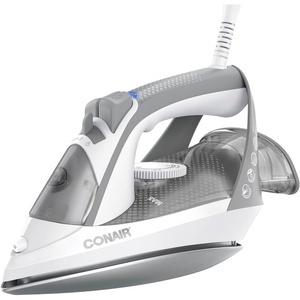 Conair GlideLite Professional Iron, Steam Iron for Clothes, Simple One-Temp Technology, Friction-Free Easy Glide Soleplate(Compact Size)