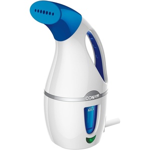 Conair Handheld Travel Garment Steamer for Clothes, CompleteSteam 1100W, For Home, Office and Travel,Black(White / Blue)