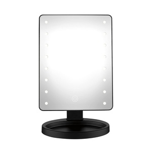Conair Lighted Makeup Mirror, LED Vanity Mirror with Storage Base, Battery Operated in Black