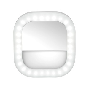 Conair Lighted Makeup Mirror for Phone, Selfie Ring Light and Vanity Mirror, Battery Operated, White(11.8″L x 4.3″W)