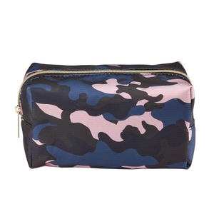 Conair Makeup Bag, Cosmetic Bag – Great for Makeup Brushes, Cosmetics Perfect for Carry-On, Organizer Shape in Blue, Pink and Black Camouflage