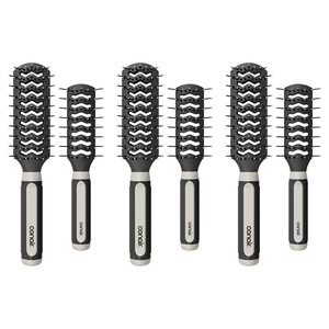 Conair Salon Results Vent Hairbrush Set – Detangling Hair brush – suitable for men and women – features Travel + Full-size – Pink/Black(Black)