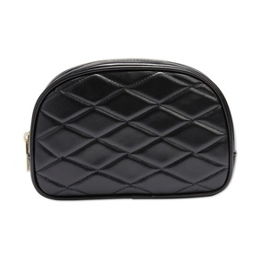 Conair Small Makeup Bag, Cosmetic Bag for Everyday Touch-Ups or Jewelery, Perfect Size for Purse or Carry-On, Small Organizer Shape in Black Diamond Quilt