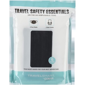 TRAVEL SMART Travel Safety Kit with Seat Covers and Face Masks