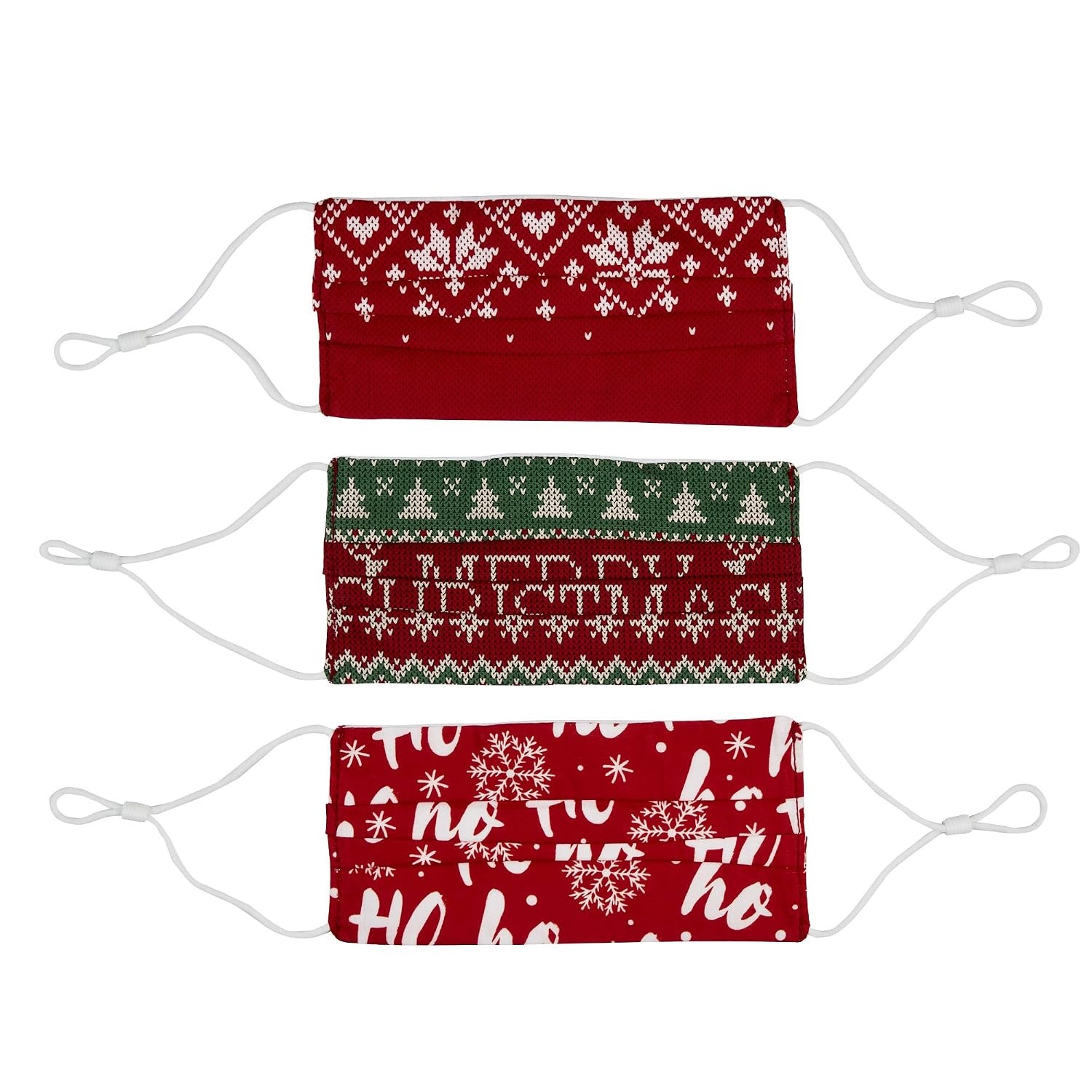 image:imageAllegro by Scunci Holiday Fun Face Masks With Mesh Bag Pack of 3Holiday Fun