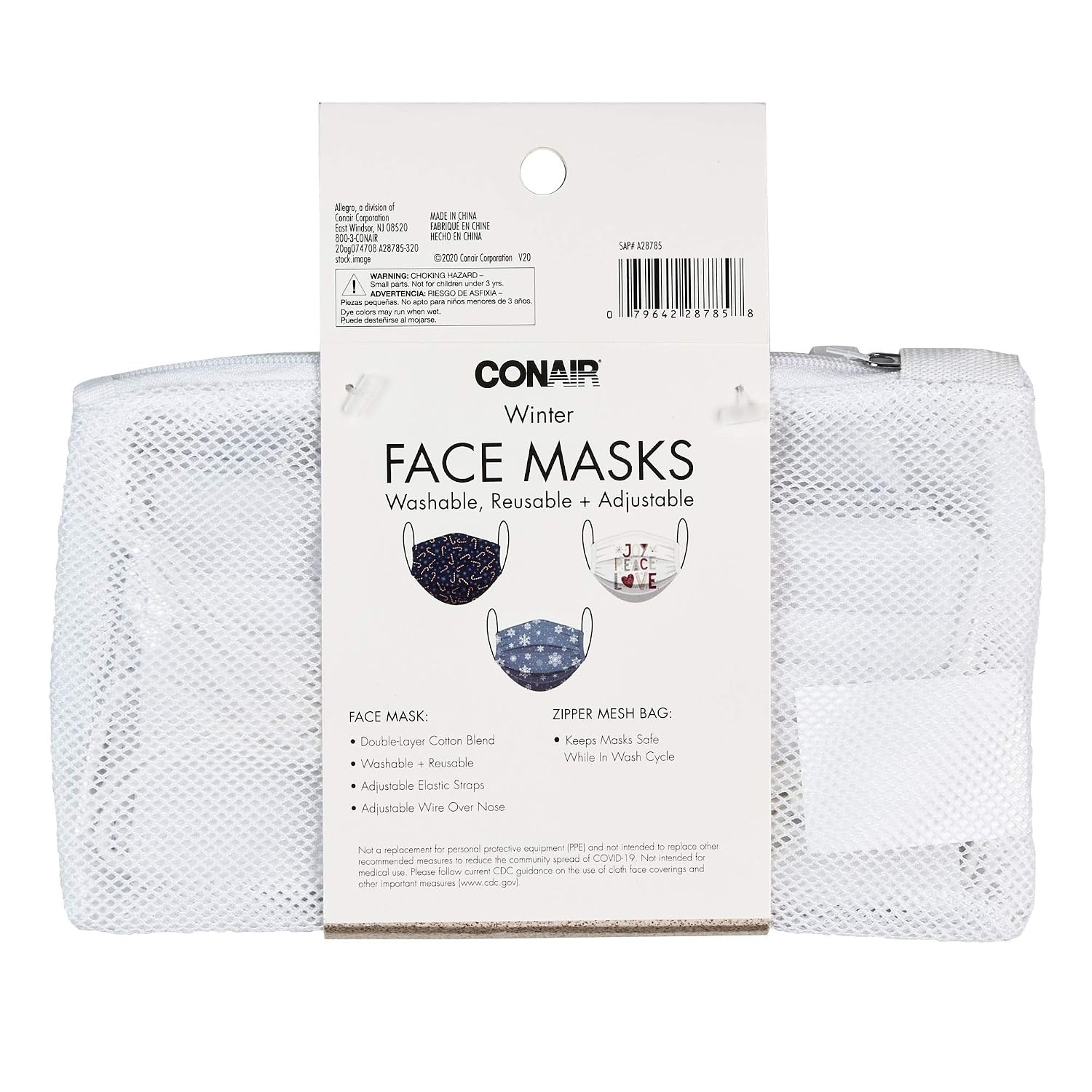 image:imageAllegro by Scunci Holiday Fun Face Masks With Mesh Bag Pack of 3Spread Joy