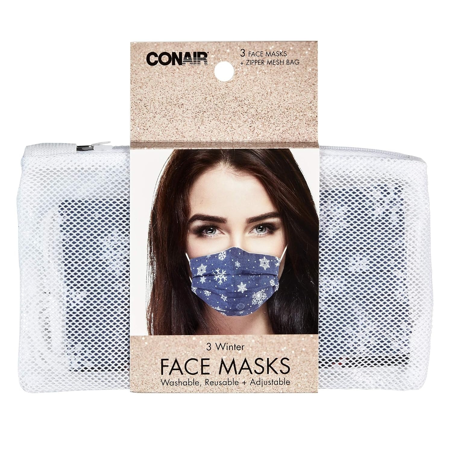 image:imageAllegro by Scunci Holiday Fun Face Masks With Mesh Bag Pack of 3Spread Joy