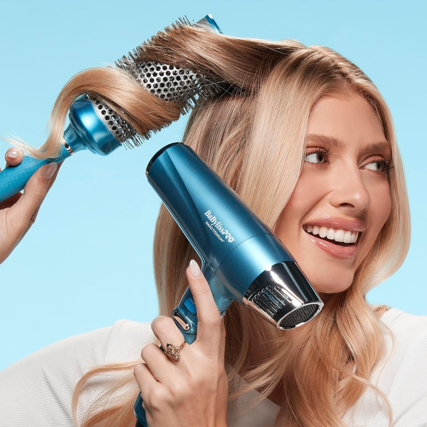 image:imageBaBylissPRO Nano Titanium 25 ExtraLong Thermal Round Hair Brush Professional Blowout Brush for Smooth Results Frizz Control for All Hair Types2in