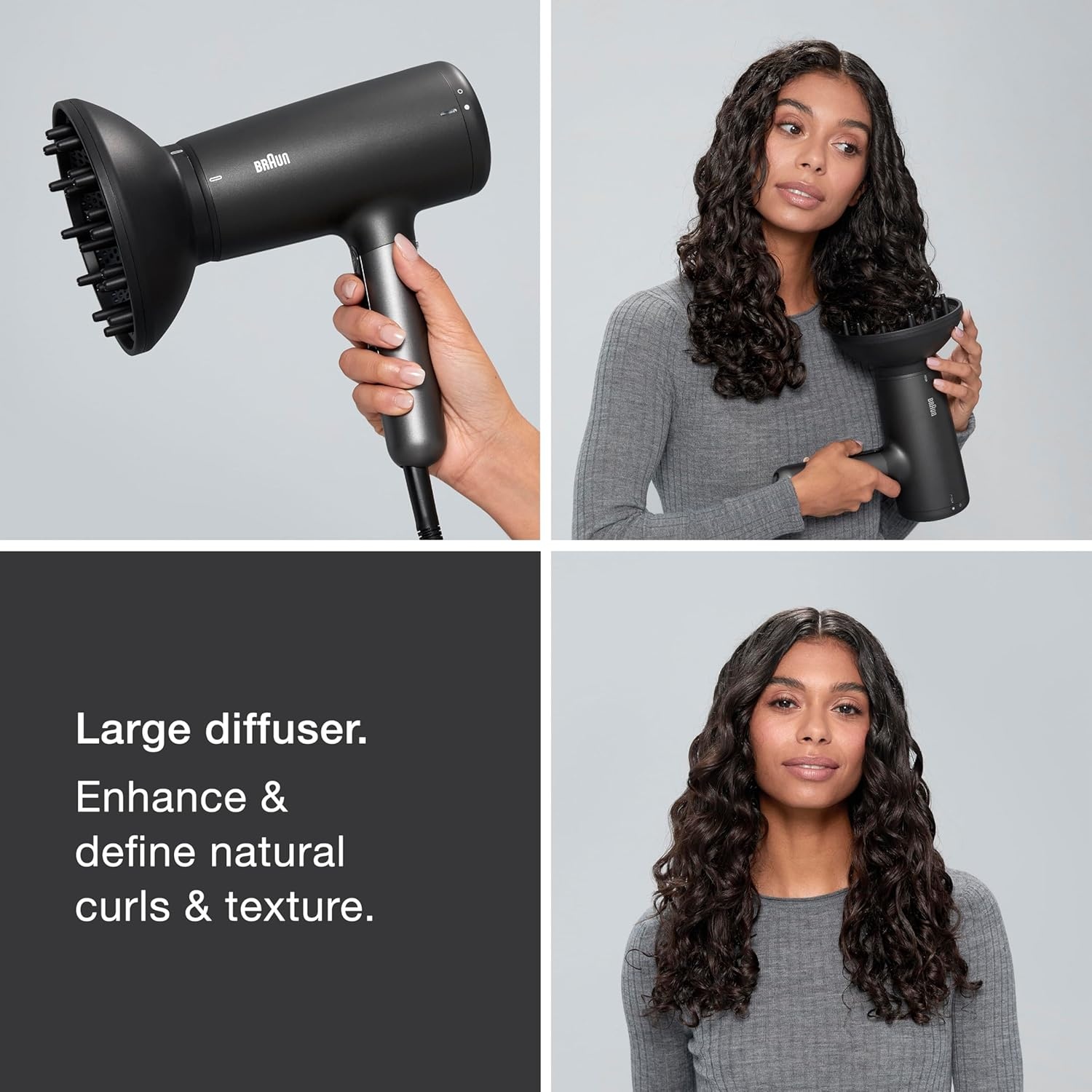 image:imageBraun Hair Dryer with Diffuser Blow Dryer with SuperIonic Technology Reduces Static and Frizz for Smooth Shiny Healthy Looking Hair