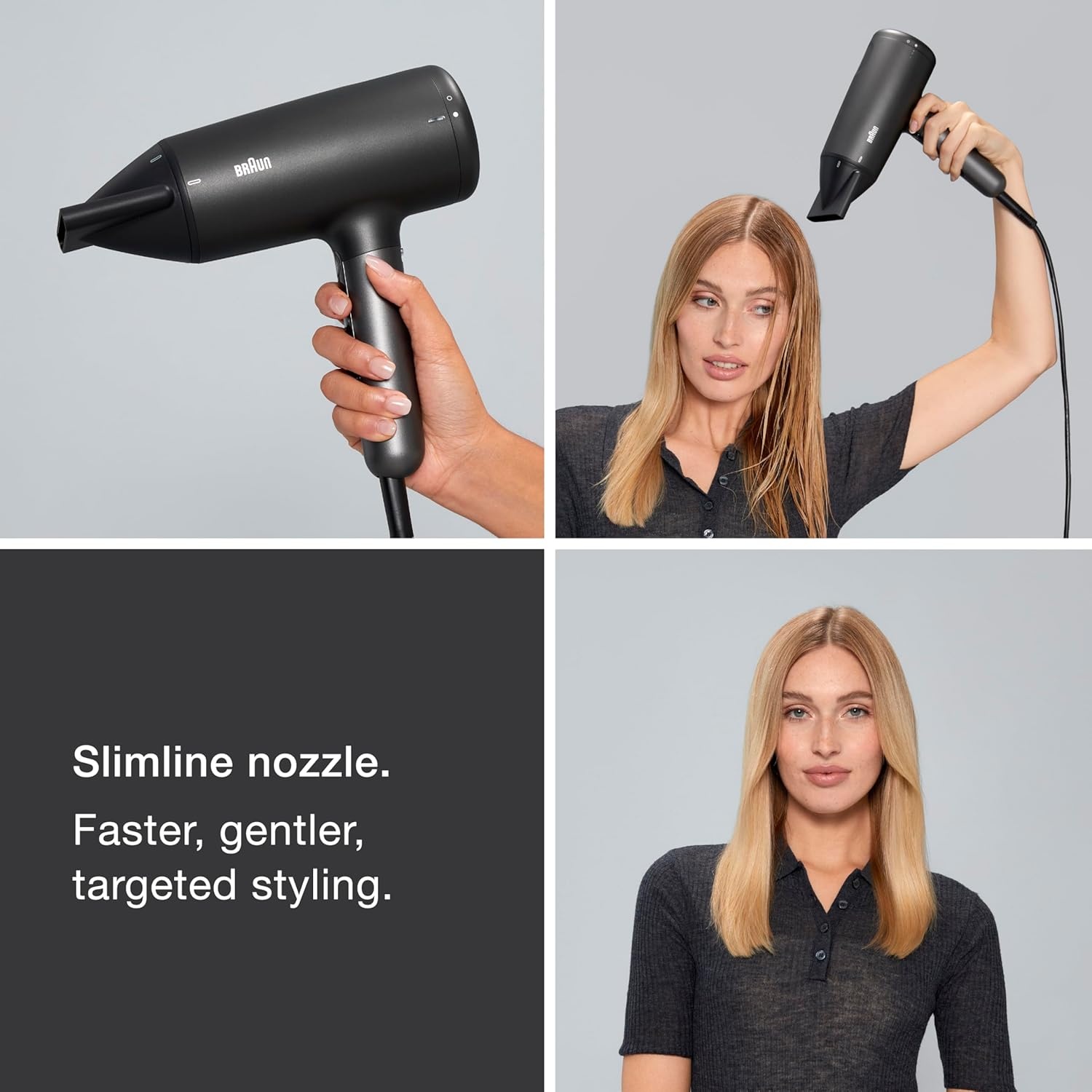 image:imageBraun Hair Dryer with Diffuser Blow Dryer with SuperIonic Technology Reduces Static and Frizz for Smooth Shiny Healthy Looking Hair
