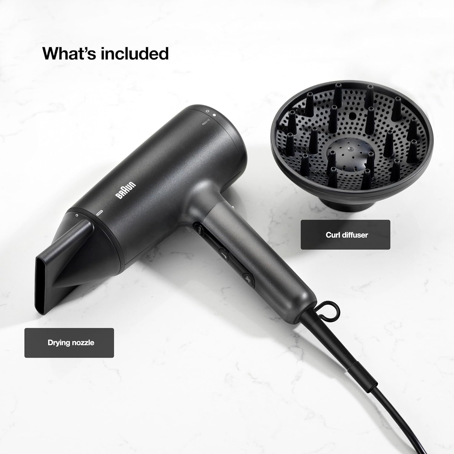 image:imageBraun Hair Dryer with Diffuser Blow Dryer with SuperIonic Technology Reduces Static and Frizz for Smooth Shiny Healthy Looking Hair