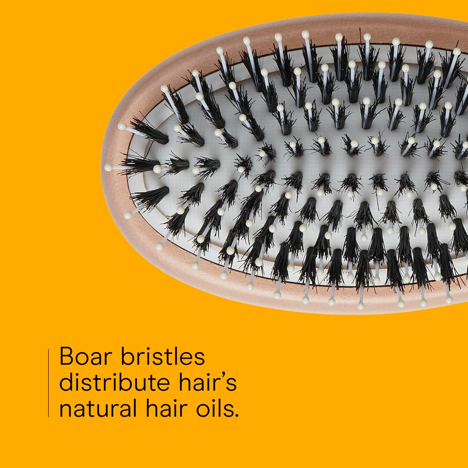 image:imageCONAIR Ceramic Wood Nylon amp Boar Bristle Cushion Hair Brush hairbrush for women reduce frizz and add shine natural wood handle for all hair types