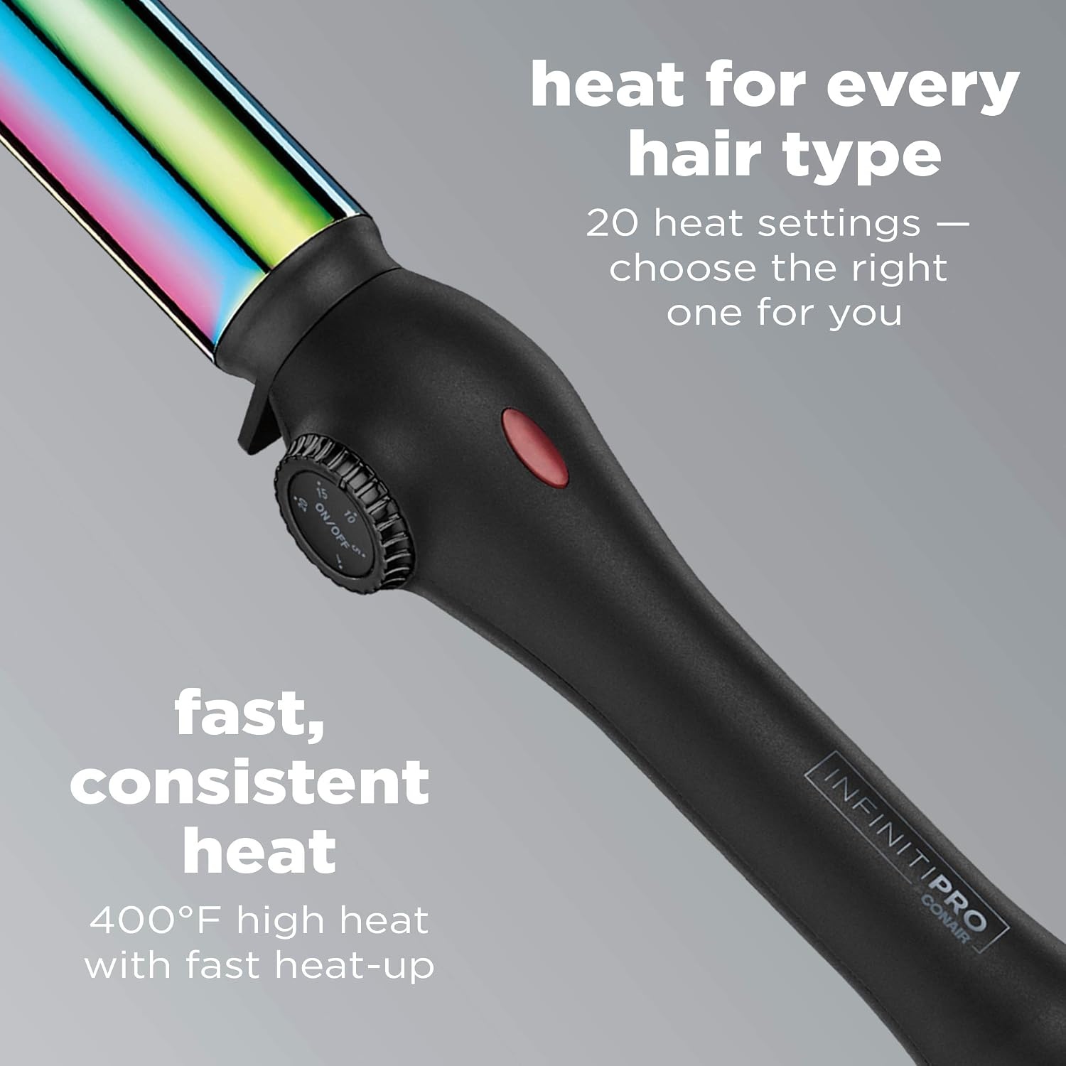 image:imageCONAIR INFINITIPRO Rose Gold Titanium 1Inch Curling Iron 1inch barrel produces classic curls for use on short medium and long hairBlack
