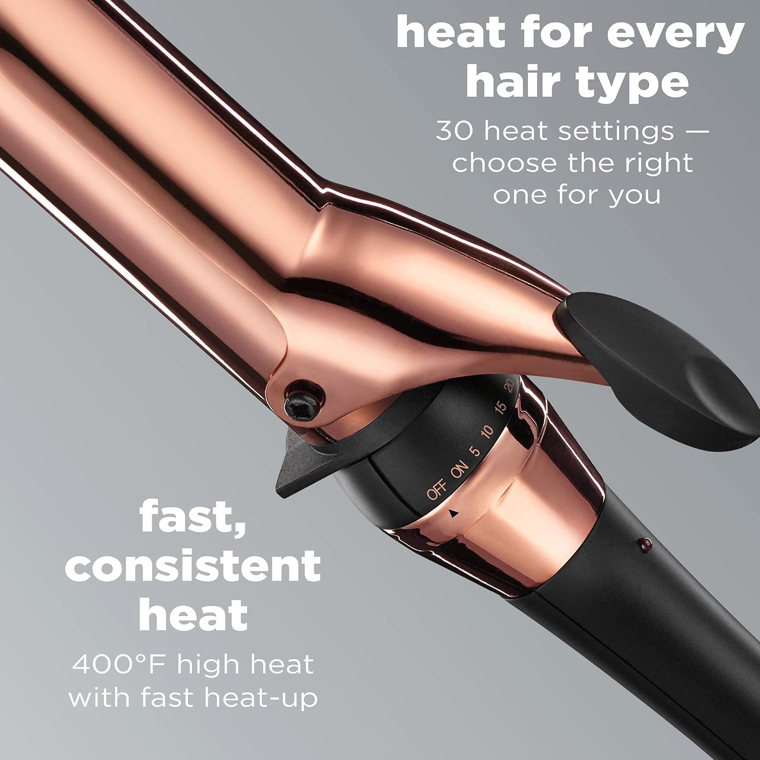 image:imageCONAIR INFINITIPRO Rose Gold Titanium 1Inch Curling Iron 1inch barrel produces classic curls for use on short medium and long hairBlack