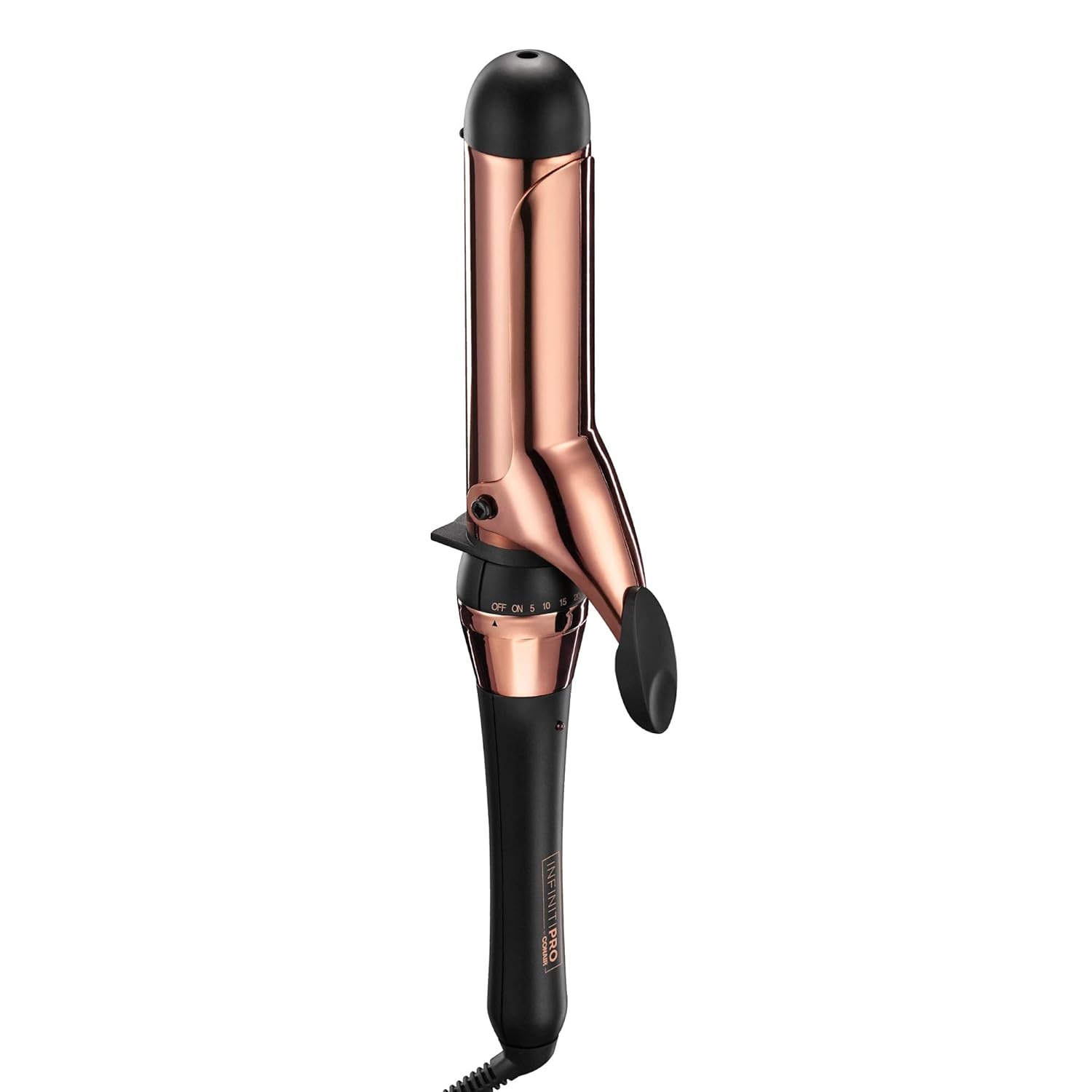 image:imageCONAIR INFINITIPRO Rose Gold Titanium 1Inch Curling Iron 1inch barrel produces classic curls for use on short medium and long hairBlack