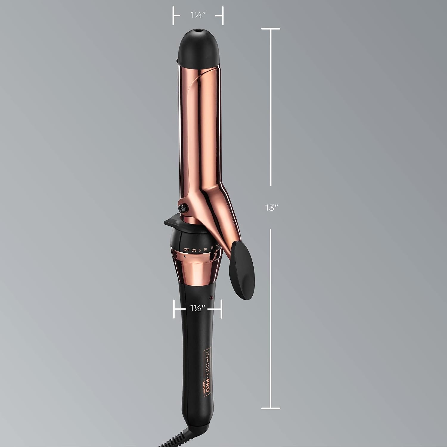 image:imageCONAIR INFINITIPRO Rose Gold Titanium 1Inch Curling Iron 1inch barrel produces classic curls for use on short medium and long hairBlack