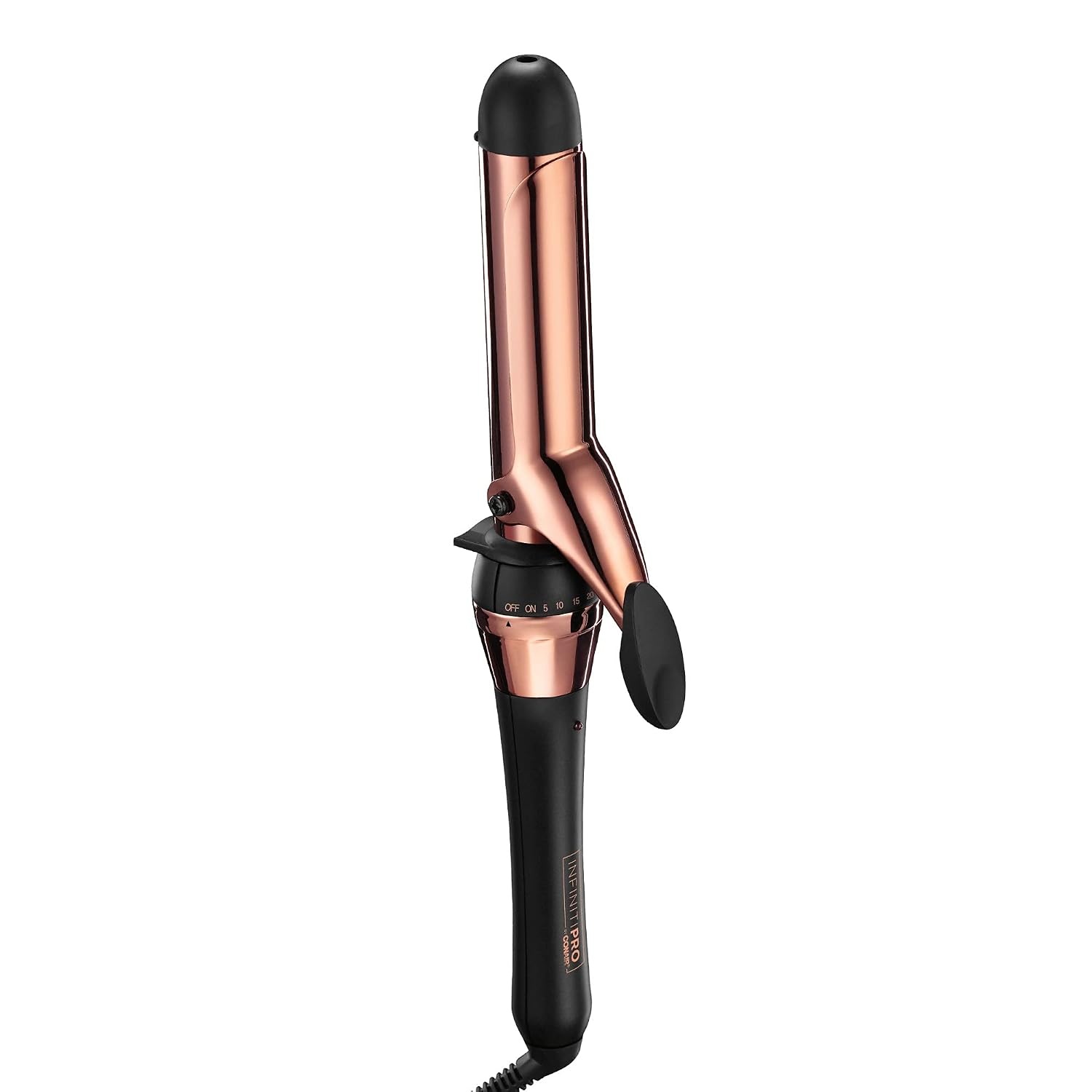 image:imageCONAIR INFINITIPRO Rose Gold Titanium 1Inch Curling Iron 1inch barrel produces classic curls for use on short medium and long hairBlack