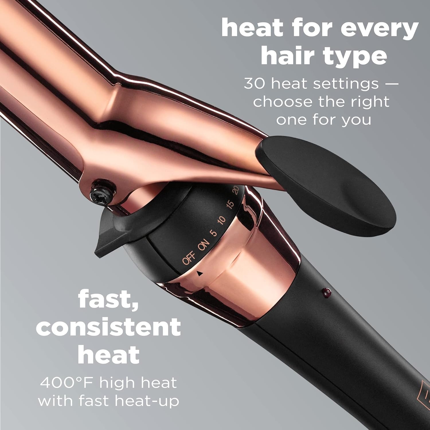 image:imageCONAIR INFINITIPRO Rose Gold Titanium 1Inch Curling Iron 1inch barrel produces classic curls for use on short medium and long hairBlack