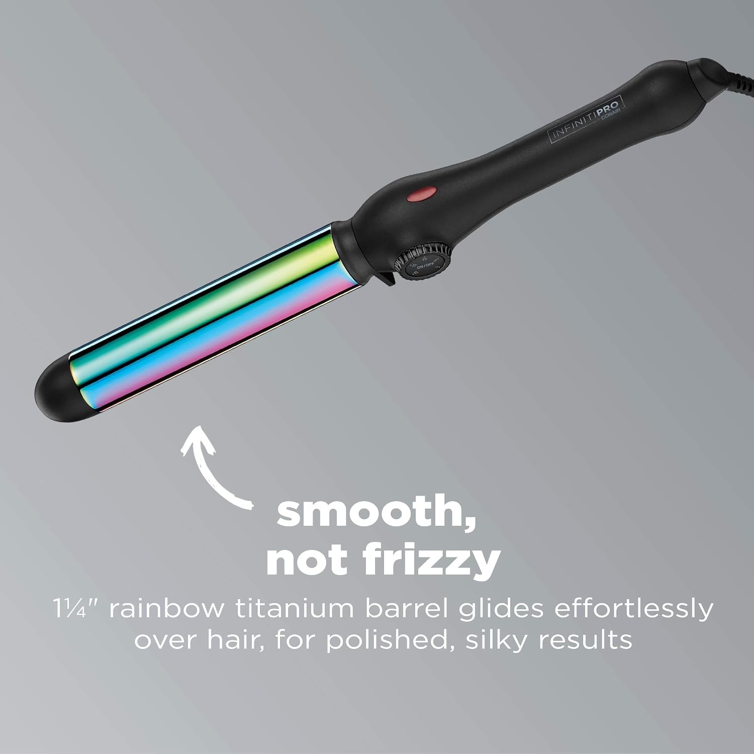 image:imageCONAIR INFINITIPRO Rose Gold Titanium 1Inch Curling Iron 1inch barrel produces classic curls for use on short medium and long hairBlack