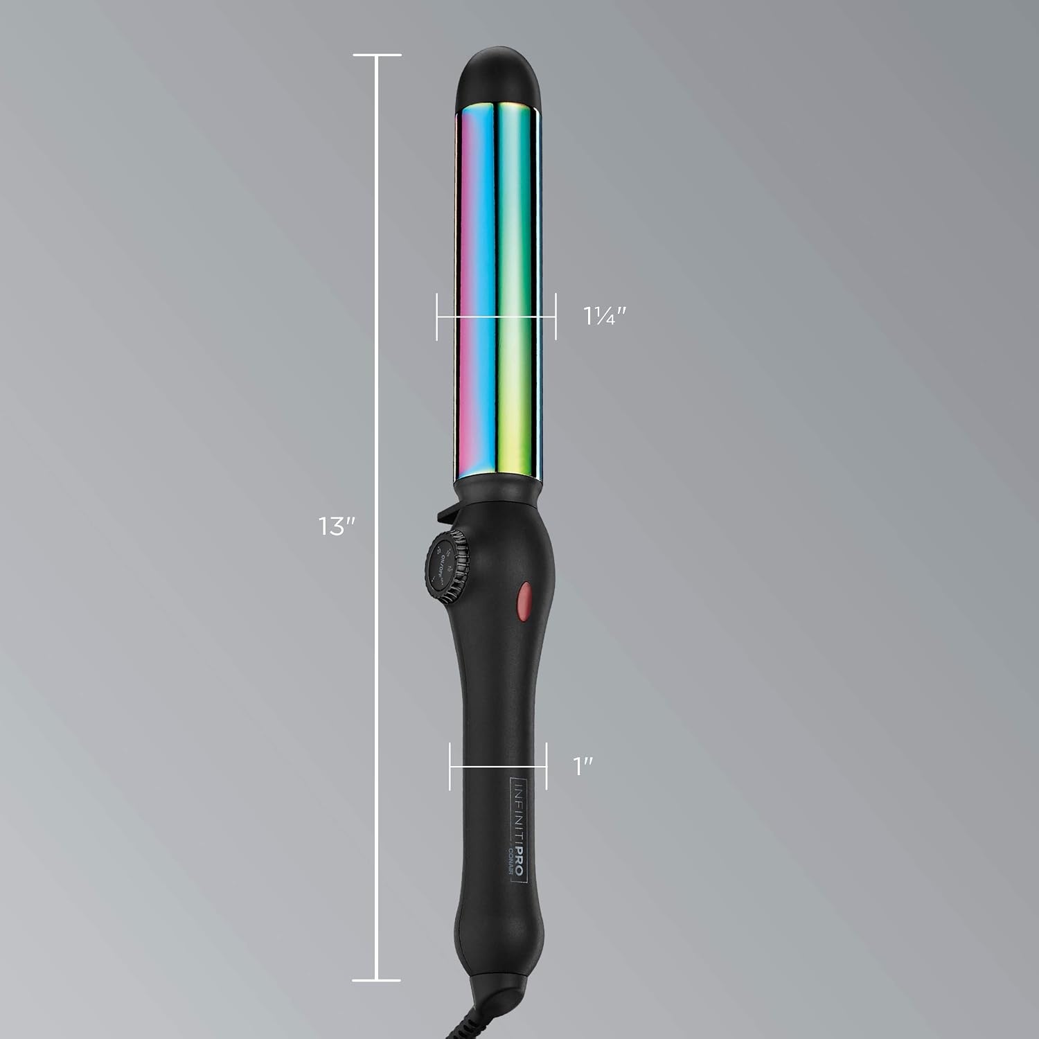 image:imageCONAIR INFINITIPRO Rose Gold Titanium 1Inch Curling Iron 1inch barrel produces classic curls for use on short medium and long hairBlack