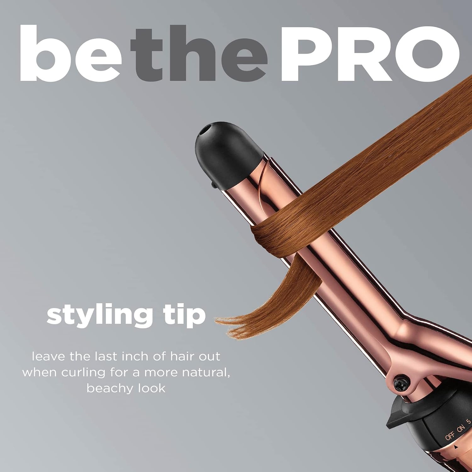 image:imageCONAIR INFINITIPRO Rose Gold Titanium 1Inch Curling Iron 1inch barrel produces classic curls for use on short medium and long hairBlack