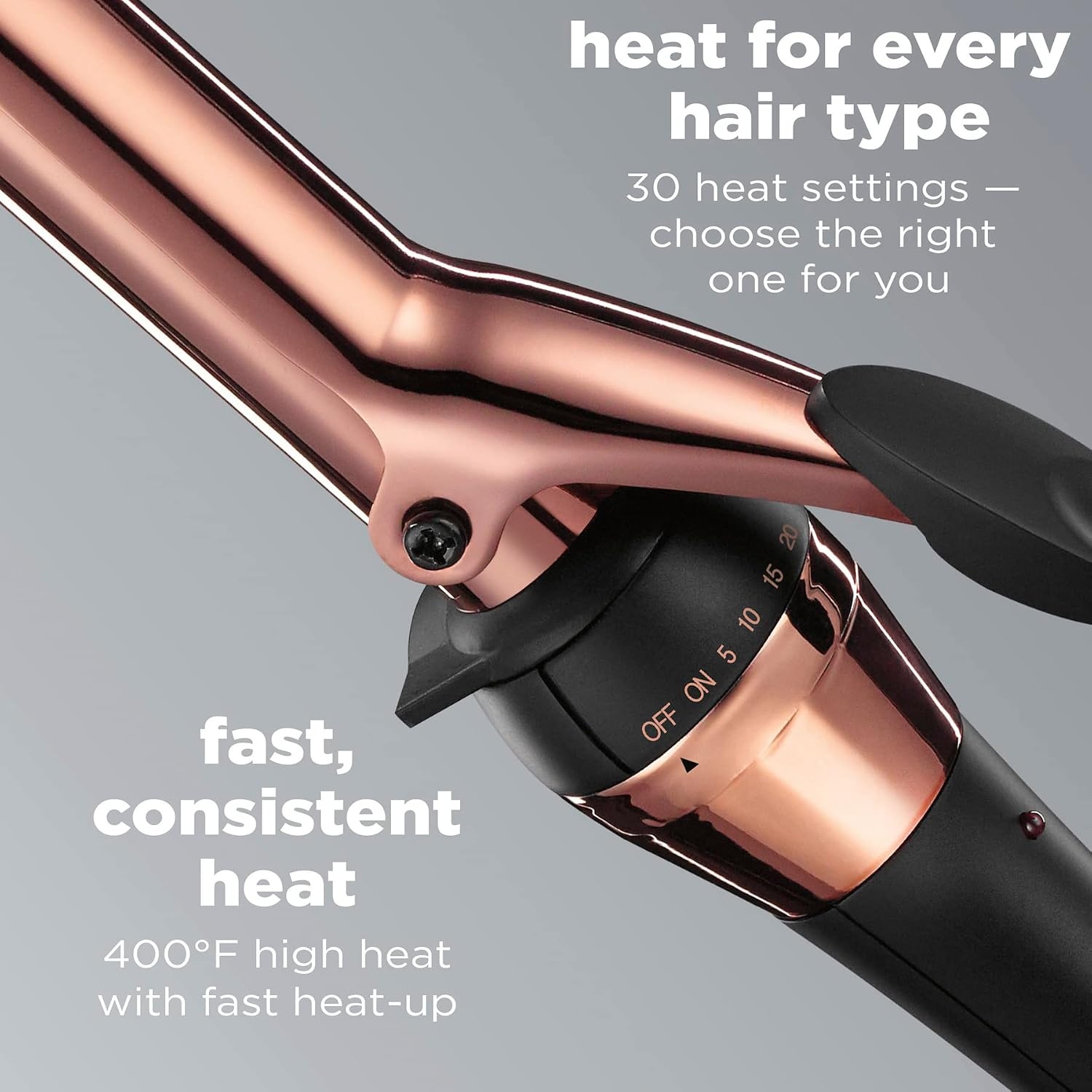 image:imageCONAIR INFINITIPRO Rose Gold Titanium 1Inch Curling Iron 1inch barrel produces classic curls for use on short medium and long hairBlack