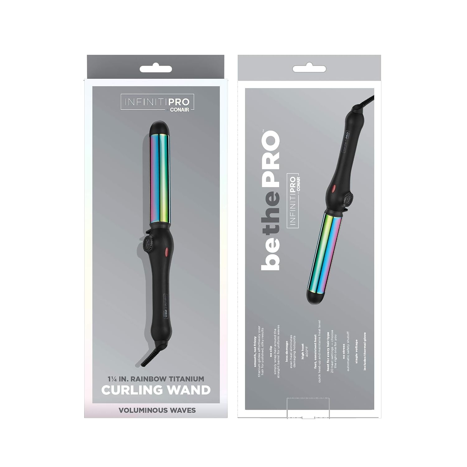 image:imageCONAIR INFINITIPRO Rose Gold Titanium 1Inch Curling Iron 1inch barrel produces classic curls for use on short medium and long hairBlack