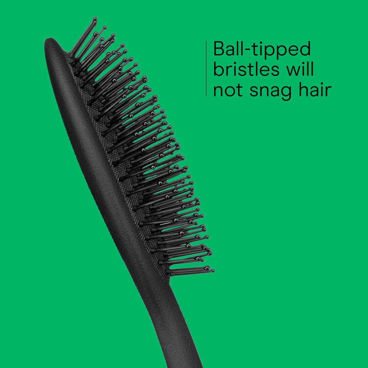 image:imageCONAIR Men Hair Brush Mens Detangler Brush for Everyday Brushing and All Hair Types Flexible Cushion Base with BallTipped Bristles Wont Snag or Pull BlackBlack