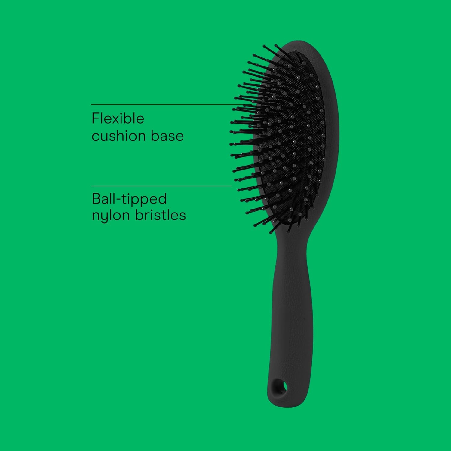 image:imageCONAIR Men Hair Brush Mens Detangler Brush for Everyday Brushing and All Hair Types Flexible Cushion Base with BallTipped Bristles Wont Snag or Pull BlackBlack