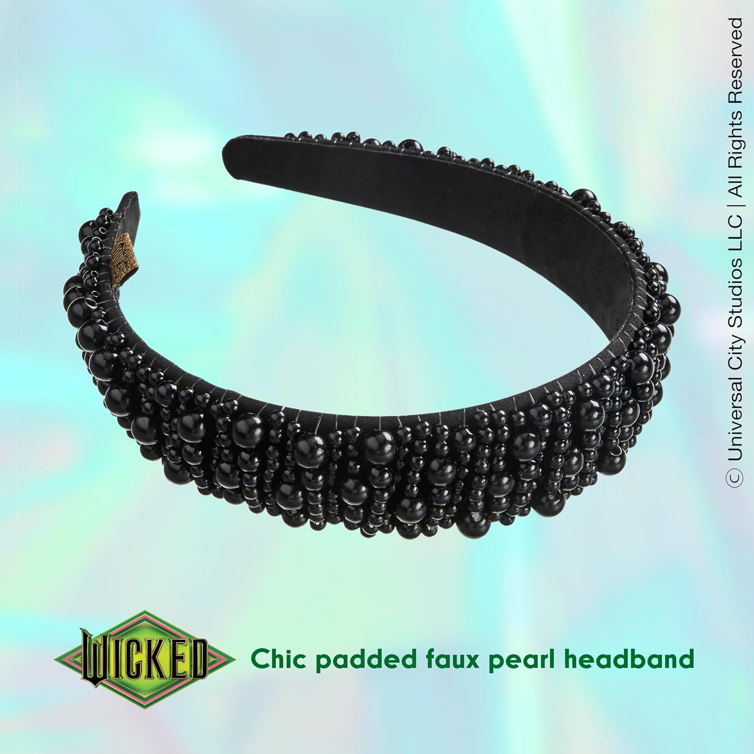 image:imageCONAIR Scunci Pearl Headband ideal for all occasions fashionable and trendy nonslip head band hair accessories for women holiday headwear stocking stuffers gifts for her IvoryElphaba Black